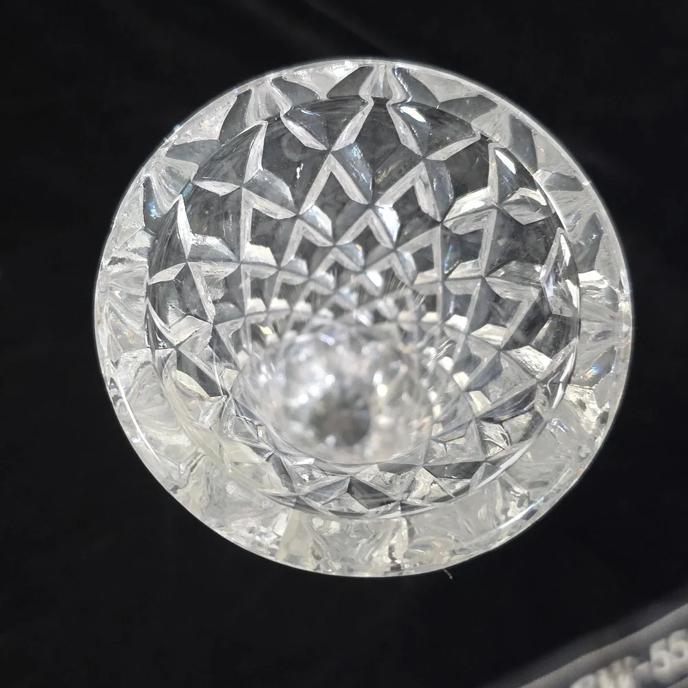 Miniature‎ Footed Bohemia Crystal Bud Vase, Vintage 4